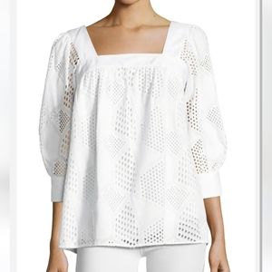 Milly square neck white top size 10